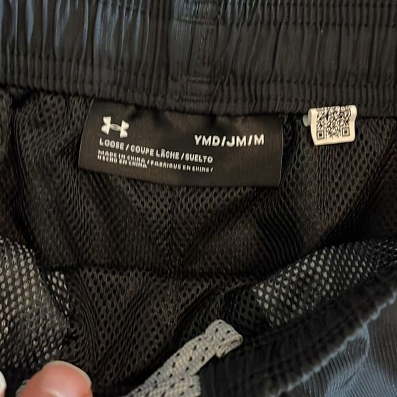 Mesh lined Under Armour boys youth track sweatpants jog jogger warm up pants MD - Picture 4 of 6